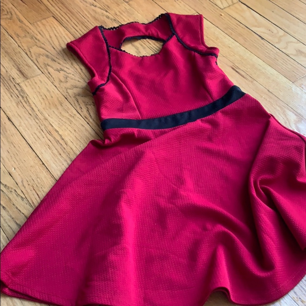 Red kids dress casual